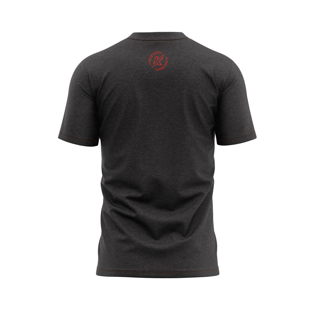 Knapper ball hockey/dek t-shirt Knapper Canada heather grey back view