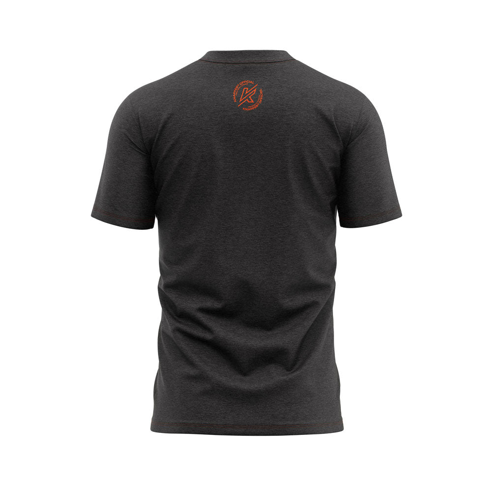 Knapper ball hockey/dek t-shirt Knapper Dek Hockey heather navy grey view