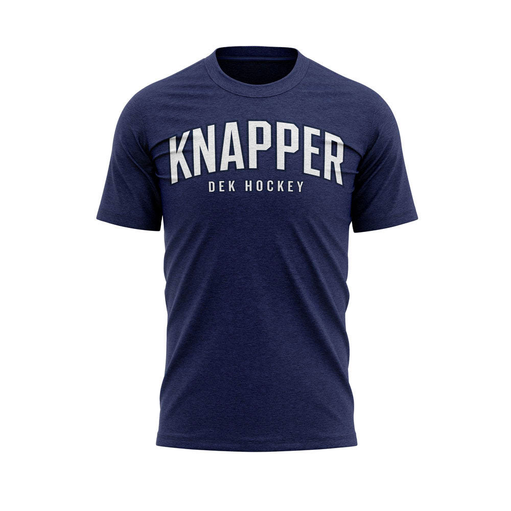 Knapper ball hockey/dek t-shirt Knapper Dek Hockey heather navy
