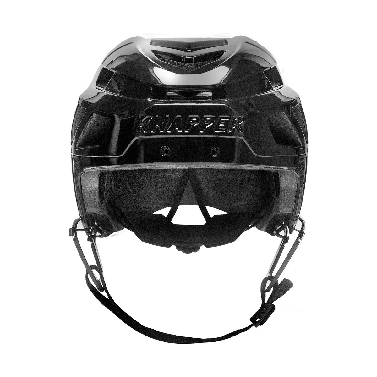 Knapper AK5 ball hockey/dek hockey helmet black - front view