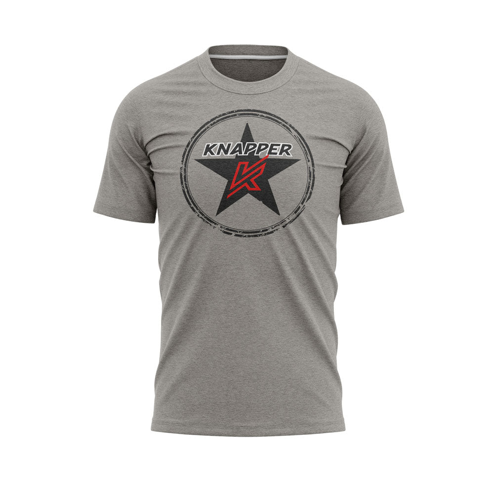 Knapper ball hockey/dek t-shirt Knapper Texaco heather light gray