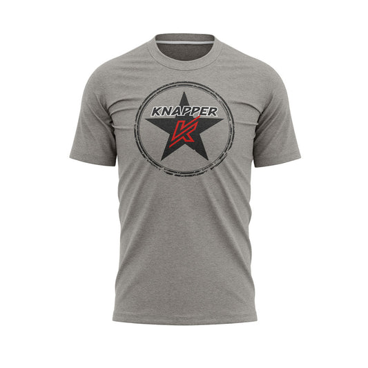 Knapper ball hockey/dek t-shirt Knapper Texaco heather light gray